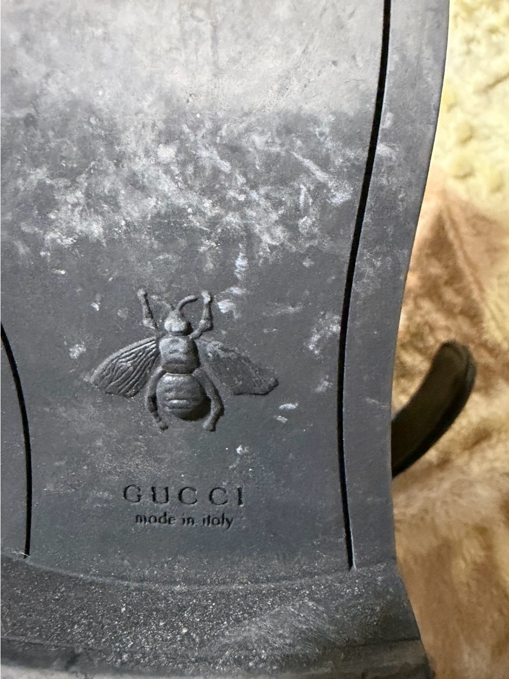 Gucci Black Leather & Tan GG Canvas Lace-Up Ankle Boots - Picture 9 of 9